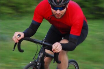 Tome Pemberton action shot in the Surrey Hills based cycling time trial